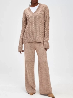 Женский трикотажный оверсайз костюм